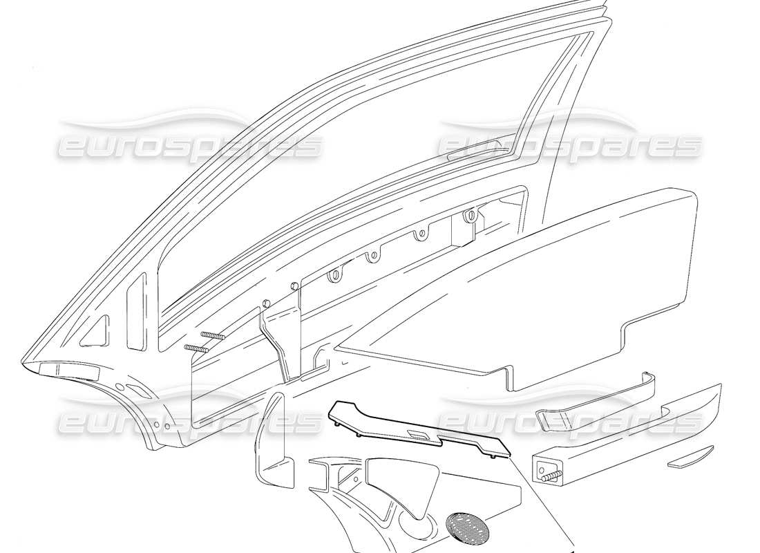 lamborghini diablo (1991) porte (valido per la versione gb - ottobre 1991) diagramma delle parti