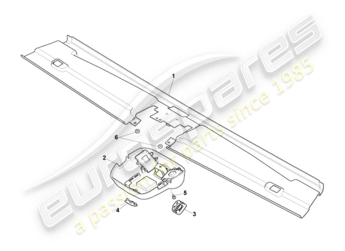 aston martin v8 vantage (2009) rivestimento della testata, diagramma delle parti roadster 09my