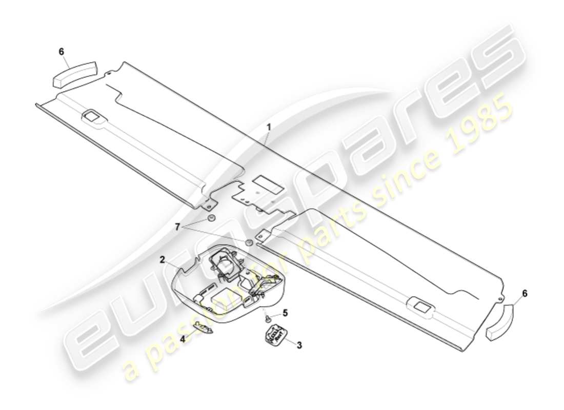 aston martin v8 vantage (2008) schema delle parti del rivestimento della testata, coupé 09my
