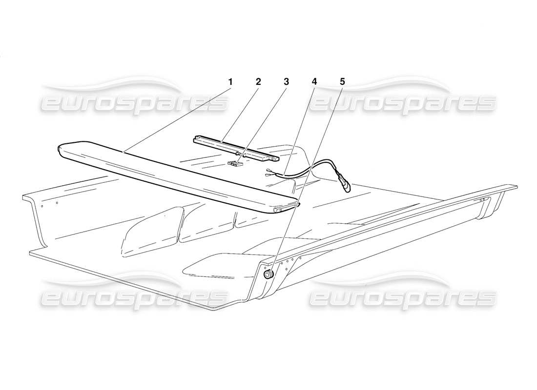 lamborghini diablo (1991) cofano motore (valido per la versione canadese - ottobre 1991) diagramma delle parti