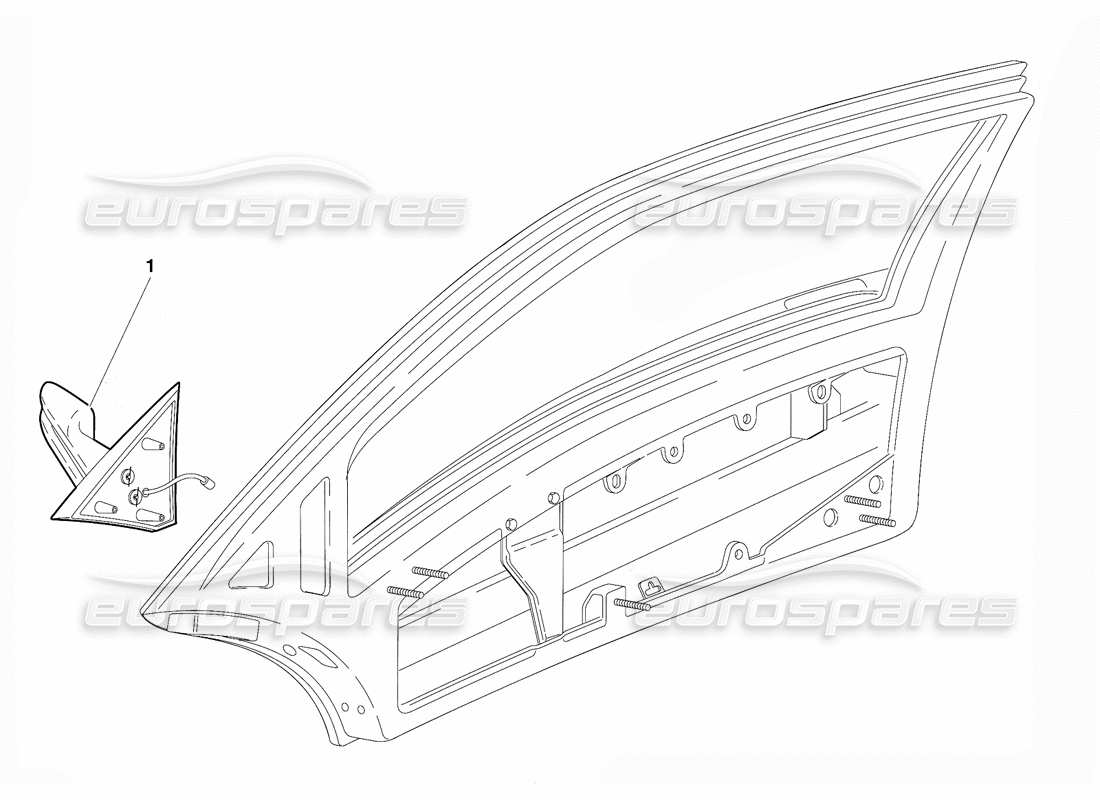 lamborghini diablo (1991) porte (valido per la versione usa - settembre 1991) diagramma delle parti