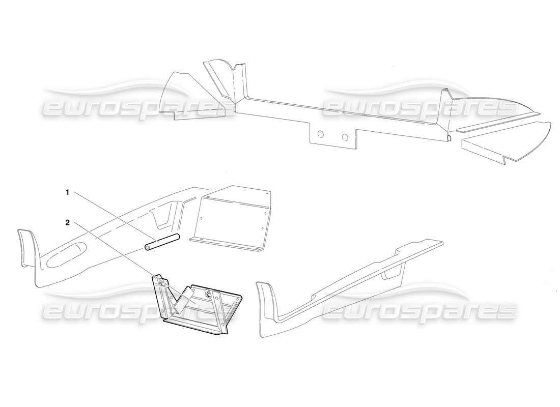 lamborghini diablo sv (1997) diagramma delle parti del rivestimento dell'abitacolo (valido per rh d. - marzo 1997).