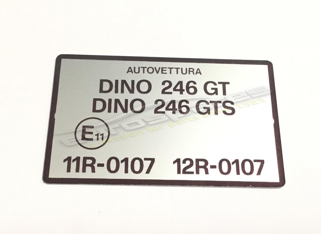 nuova targhetta con nome ferrari dino 246. numero parte 246plate (1)