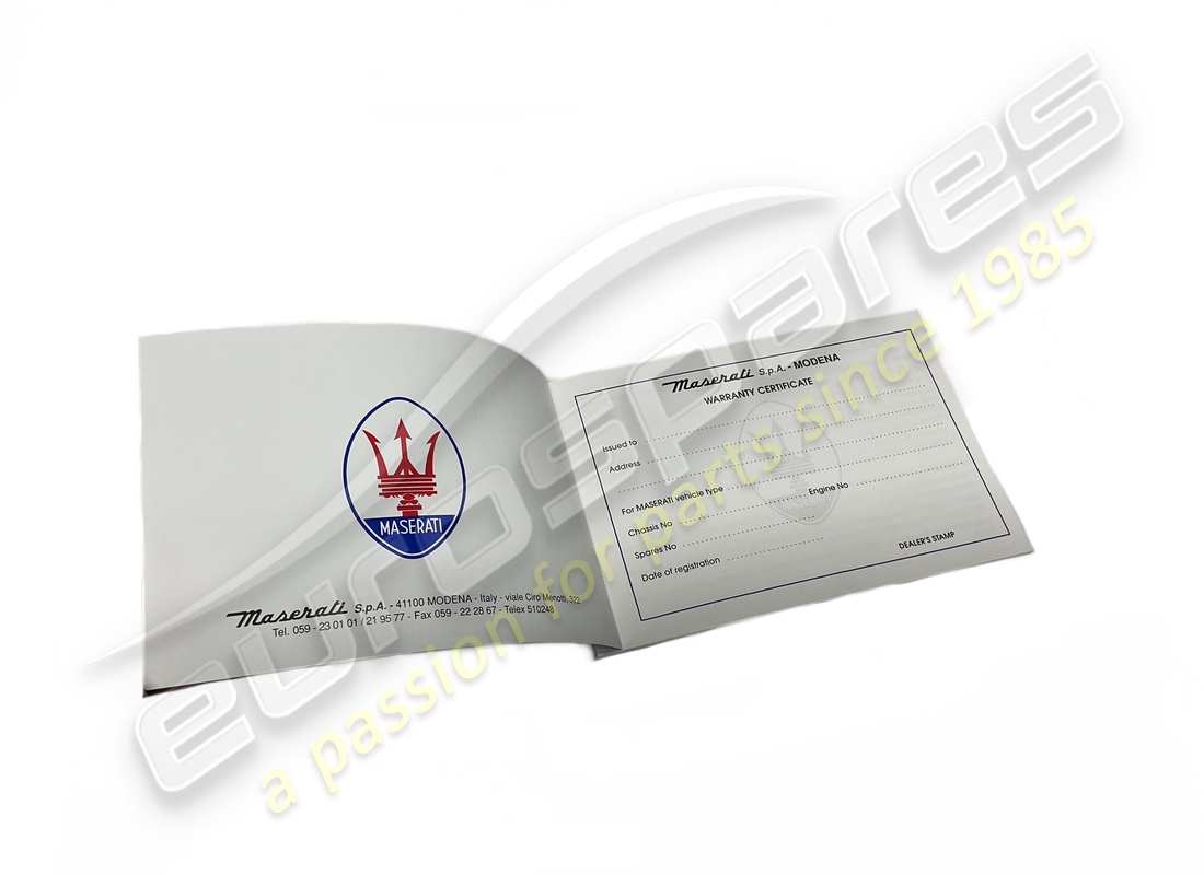 nuovo libro di servizio maserati in inglese. numero parte 399851400 (2)