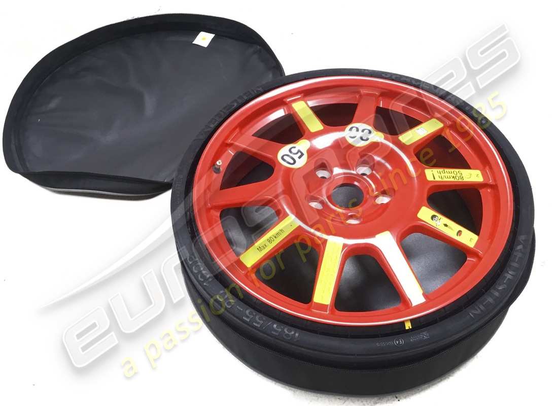 nuova porsche ruota di scorta rosso fuoco. numero parte 992601010a300 (1)