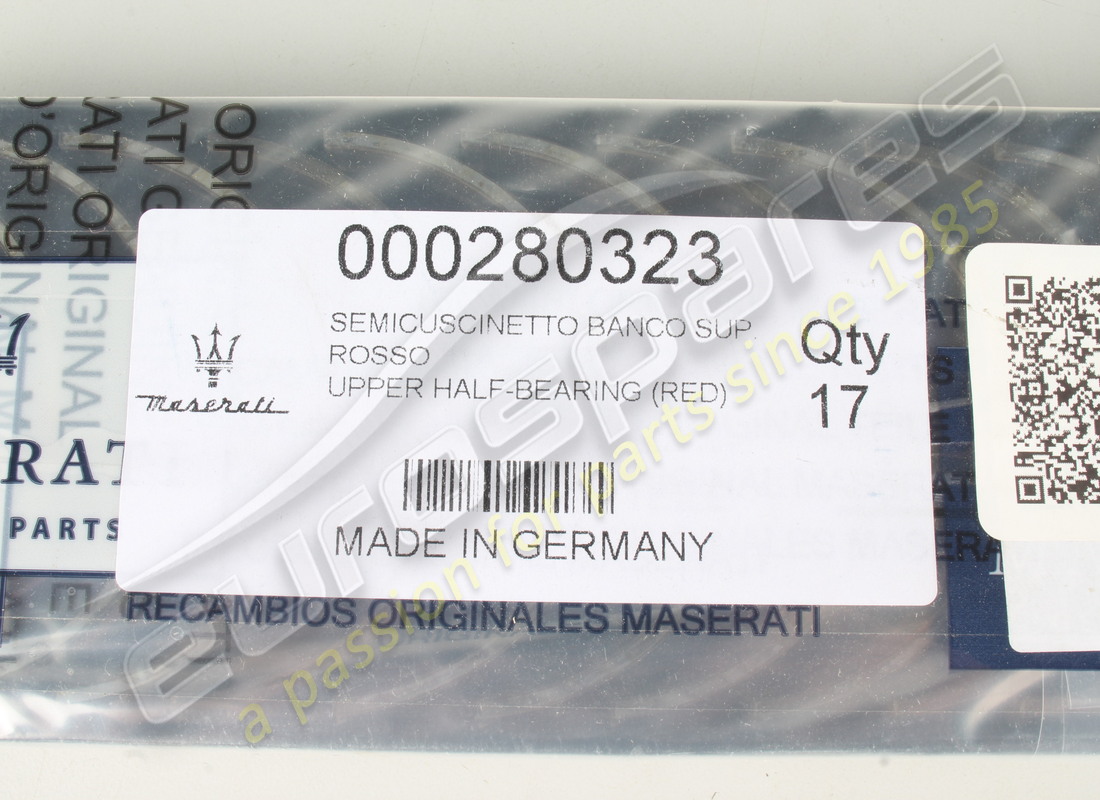 nuovo maserati semi-cuscinetto superiore (rosso). numero parte 280323 (3)