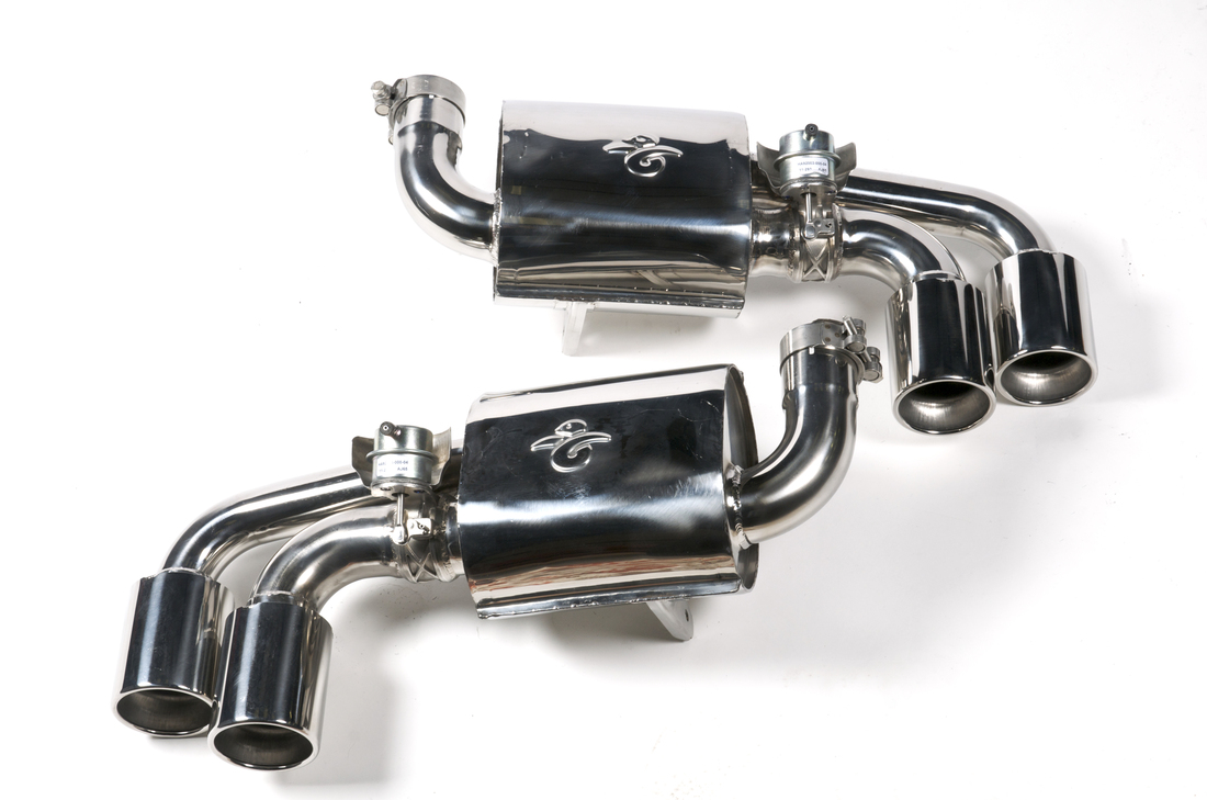nuovo tubi f430 kit scarico marmitte doppie con valvola. numero parte tsfe430c05003a (1)