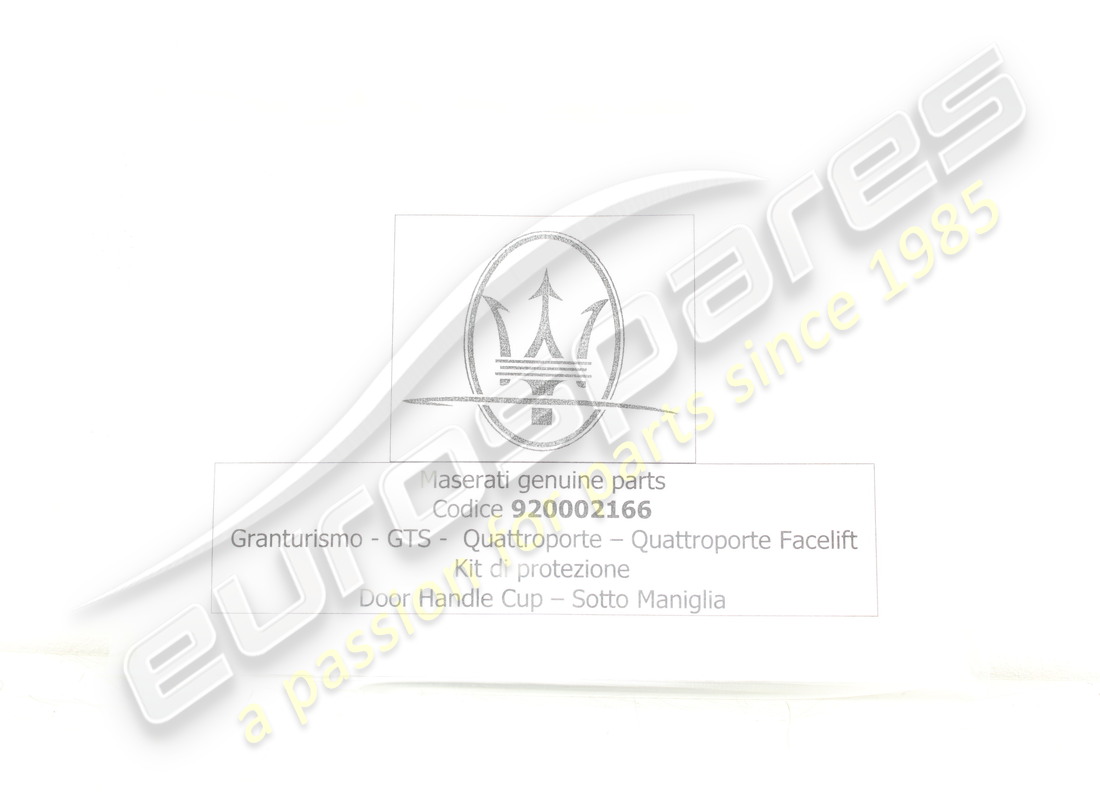 nuovo maserati protezione sotto l'impugnatura. numero parte 920002166 (1)