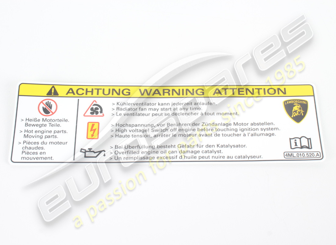 nuovo ventilatore lamborghini. numero parte 4ml010520a (1)