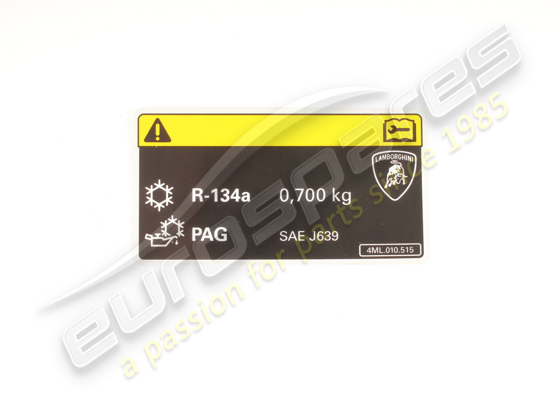 nuovo lamborghini aria condizionata haftetikett. numero parte 4ml010515 (1)