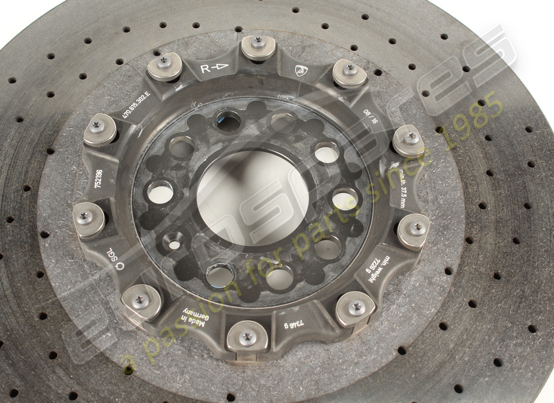 disco freno anteriore destro in ceramica usato lamborghini (ventilato). numero parte 470615302g (2)