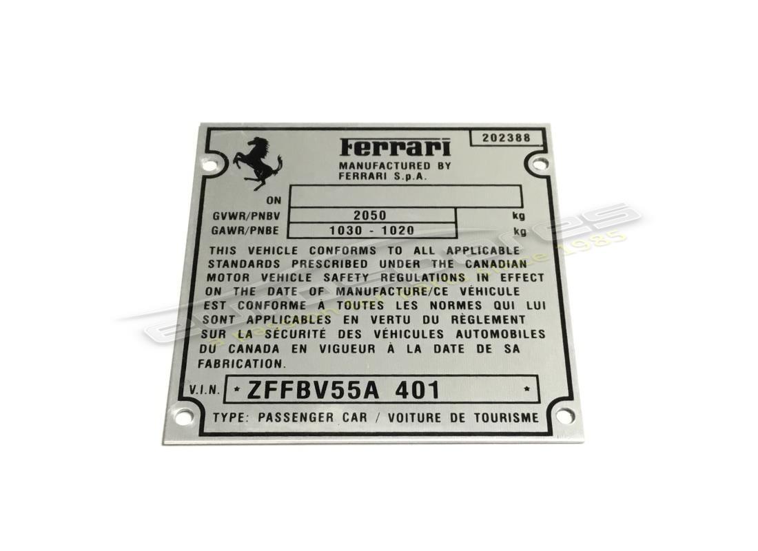 nuova ferrari f308 piastra telaio specifiche canadesi numero parte fpl010 (1)