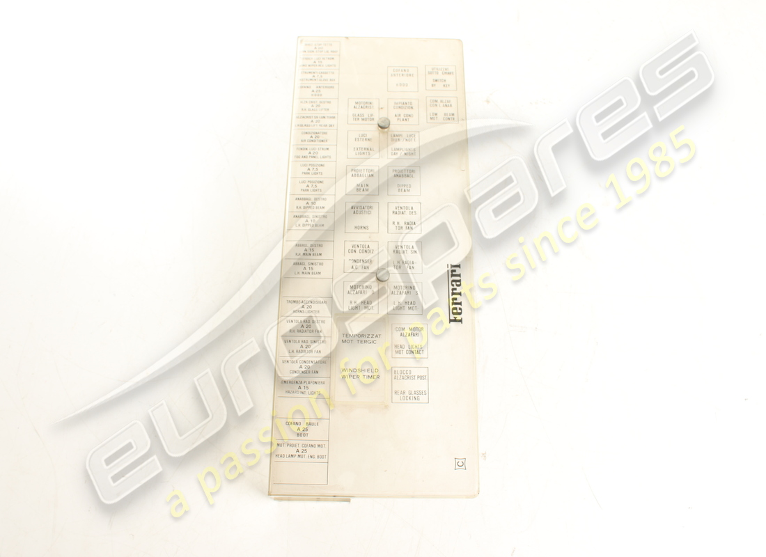 NUOVO Ferrari COPERCHIO SCHEDA RELÈ . NUMERO PARTE 145348 (1)