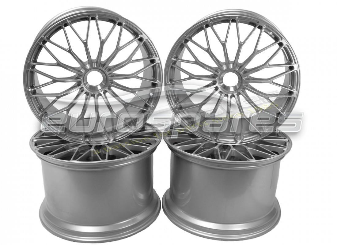 nuovo lamborghini set di serratura centrale sv ruote (argento lucido). numero parte 470601009 (1)