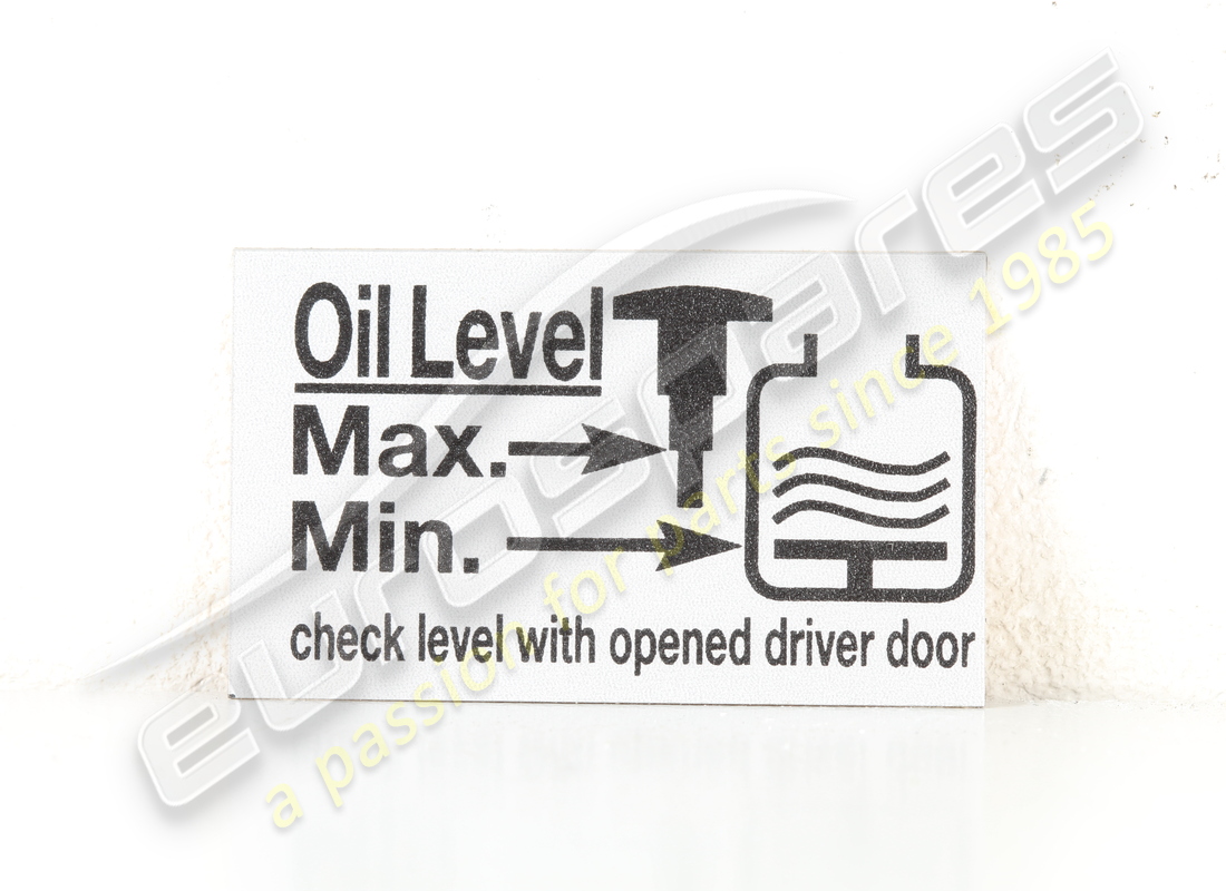 NUOVA ETICHETTA LAMBORGHINI, LIVELLO OLIO. NUMERO PARTE 086010530 (1) nuova etichetta lamborghini, livello olio. numero parte 086010530 (1)