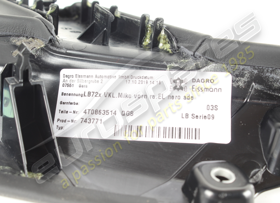 usato lamborghini parte inferiore copertura laterale sx tunn.. numero parte 4t0863514 (3)