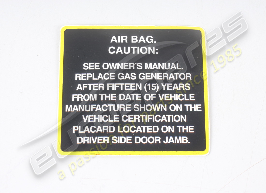 NUOVA FERRARI TARGHETTA DI MANUTENZIONE AIRBAG. NUMERO PARTE 69233100 (1) nuova ferrari targhetta di manutenzione airbag. numero parte 69233100 (1)
