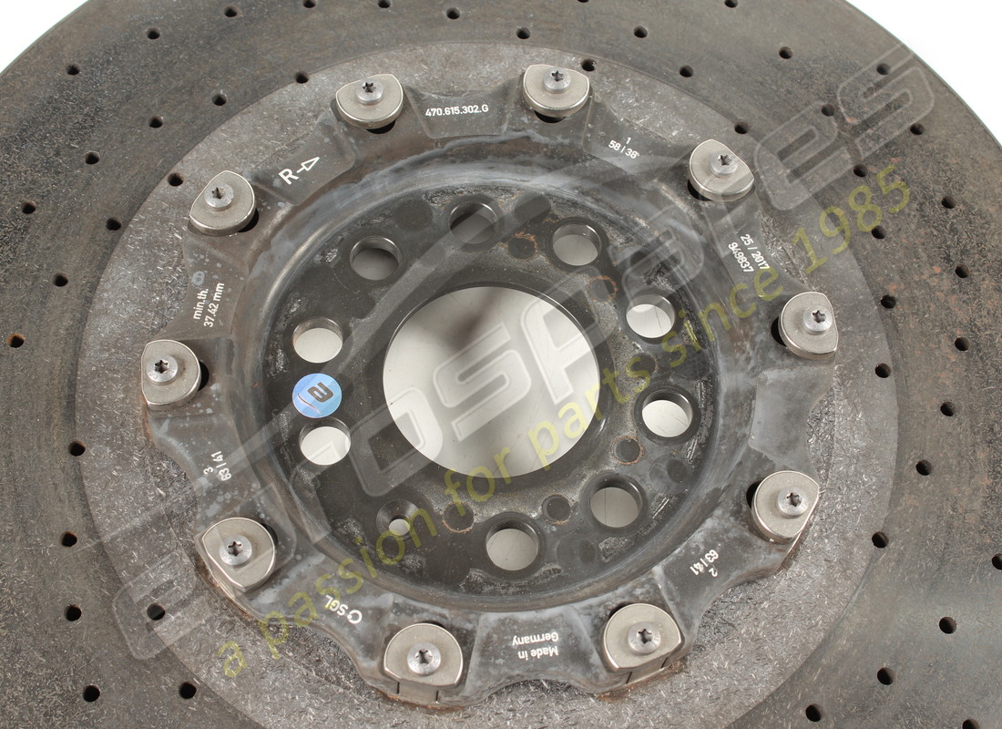 disco freno anteriore sx in ceramica usato lamborghini (ventilato). numero parte 470615301g (2)