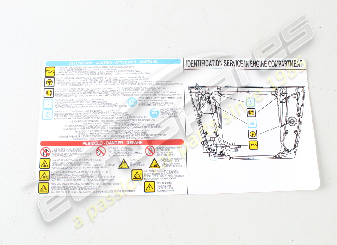 nuova targa completa motore maserati. numero parte 67021100 (1)