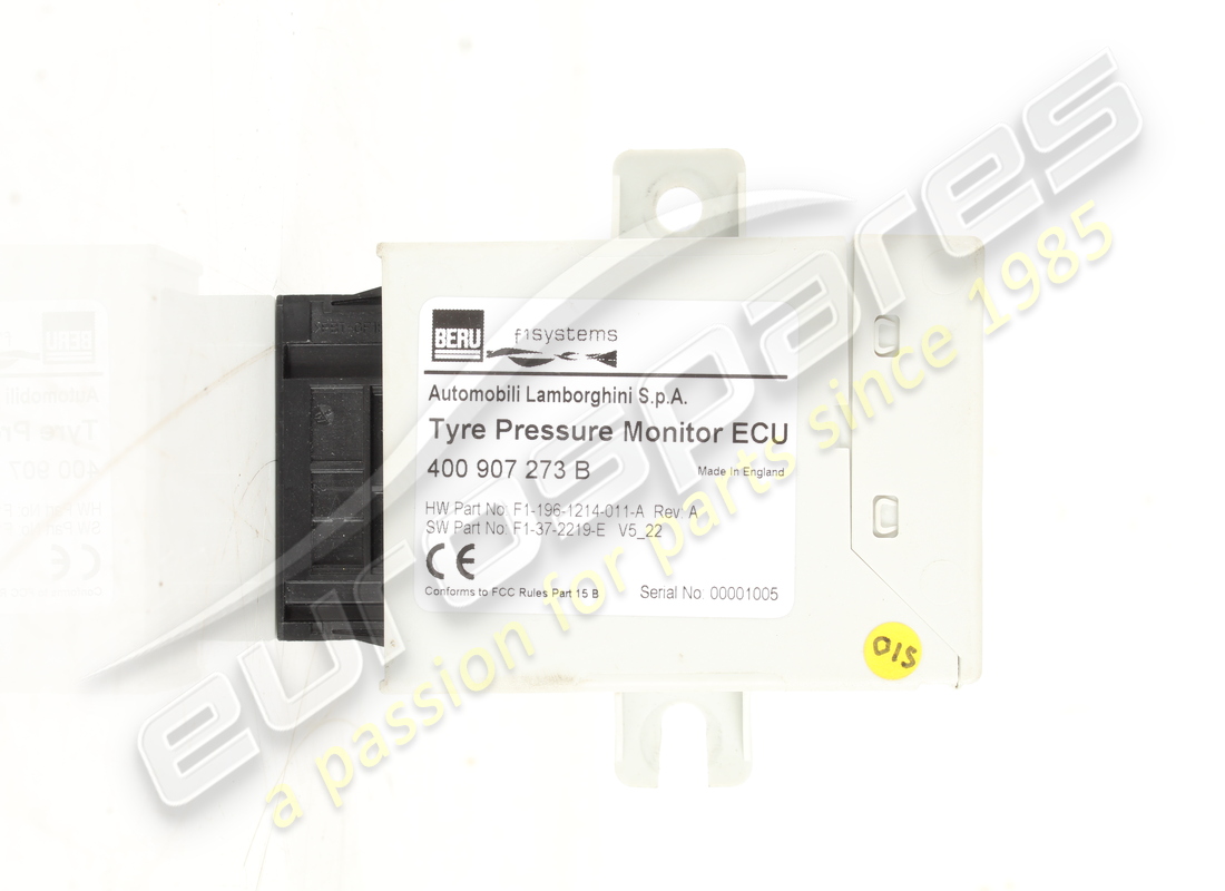 PRESSIONE PNEUMATICI USATI LAMBORGHINI. NUMERO PARTE 400907273B (1) pressione pneumatici usati lamborghini. numero parte 400907273b (1)