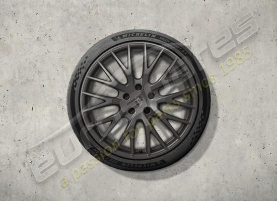 nuovo porsche 21 pollici set di ruote e pneumatici estivi exclusive design - verniciati in turbonite codice articolo 976044660l