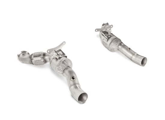 nuovo akrapovic ferrari 488 gtb / 488 spider | set tubi di collegamento senza cat (ss) numero parte l-fe/ss/2