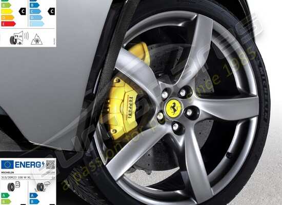 nuovo ferrari set ruote invernali, con pneumatici michelin codice articolo 70005708