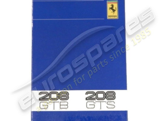nuovo ferrari 208 manuale del proprietario gtb/gts numero di parte 95990034