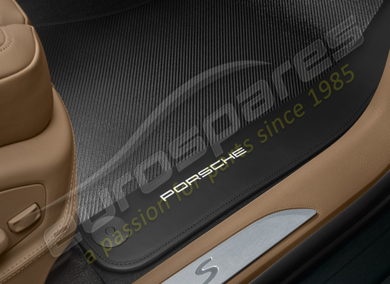 nuovo porsche tappetini in carbonio con bordi in pelle codice articolo 95b04480244