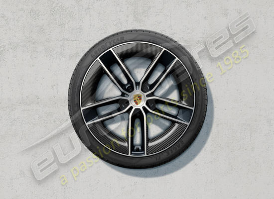 nuovo porsche 20/21-inch set di ruote e pneumatici estivi carrera exclusive design con lame in carbonio codice articolo 992044665p