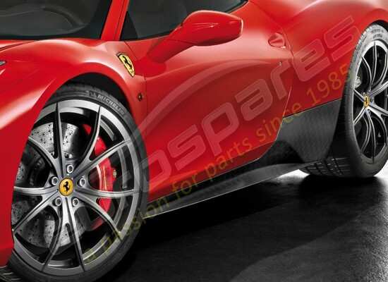nuovo ferrari kit minigonne laterali sottoporta in fibra di carbonio codice articolo 70001952