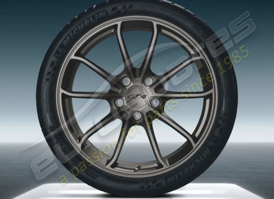 nuovo porsche 20-inch gt4 set di ruote - in platinum (satinato-lucido) codice articolo 98104460302