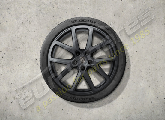 nuovo porsche 21-inch set di ruote e pneumatici invernali sport design - verniciati in nero (satinato-lucido) codice articolo 976044600g