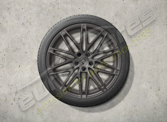 nuovo porsche 22 pollici set di ruote e pneumatici invernali rs spyder design - verniciati in turbonite codice articolo 95c044600k