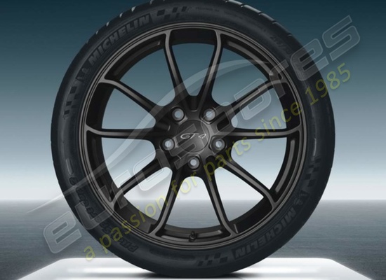 nuovo porsche 20-inch gt4 set di ruote - in nero (satinato-lucido) codice articolo 98104460301