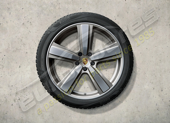 nuovo porsche 22 pollici exclusive design sport set di ruote e pneumatici invernali numero di parte 9y0044603q