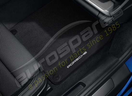 nuovo porsche tappetini in carbonio con bordi in pelle codice articolo 992044812