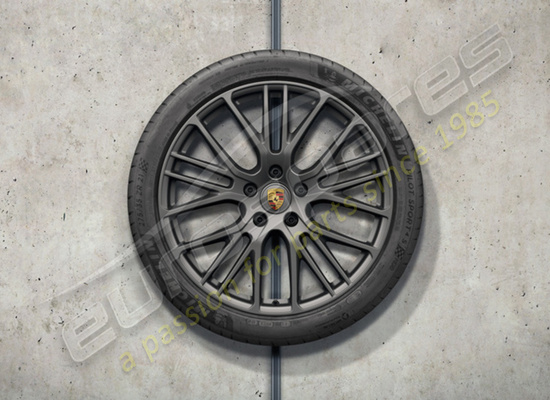 nuovo porsche 21 pollici set di ruote e pneumatici estivi exclusive design sport - verniciati in platinum (satinato-lucido) codice articolo 971044665q