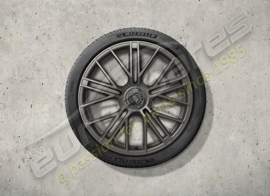 nuovo porsche 21 pollici set di ruote e pneumatici invernali turbo s, con chiusura centralizzata - verniciati in turbonite codice articolo 976044600q