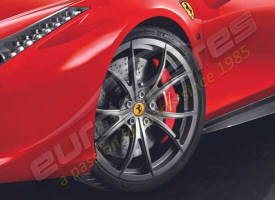 nuovo ferrari set ruote (forgiato opaco grigio corsa) 20 pollici con perni codice articolo 70001936