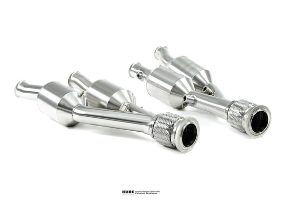 nuovo kline innovation lamborghini aventador svj/ultimae 200cell cat pipe set - acciaio inossidabile codice articolo kl-lam-avsvj-200-cs-ss