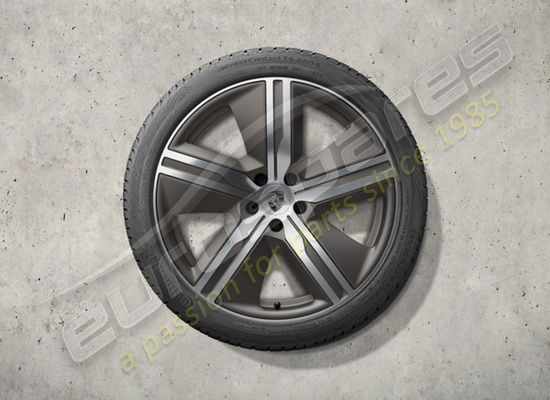nuovo porsche 22 pollici set di ruote e pneumatici invernali dal design esclusivo - verniciati in turbonite codice articolo 95c044600p