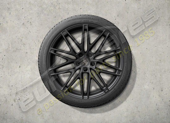 nuovo porsche 22 pollici set di ruote e pneumatici invernali rs spyder design - verniciati in nero (satinato-lucido) codice articolo 95c044600l