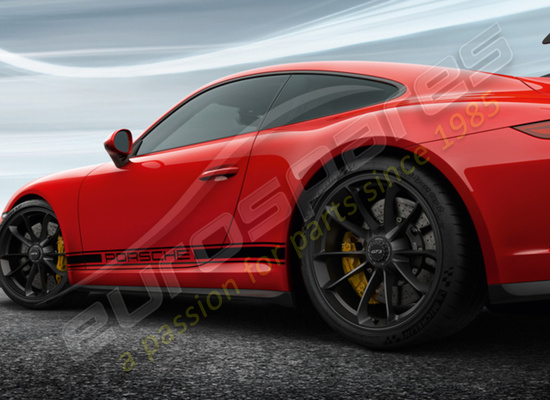 nuovo porsche 20-inch gt3 set di ruote - in nero (satinato-lucido) codice articolo 99104460310