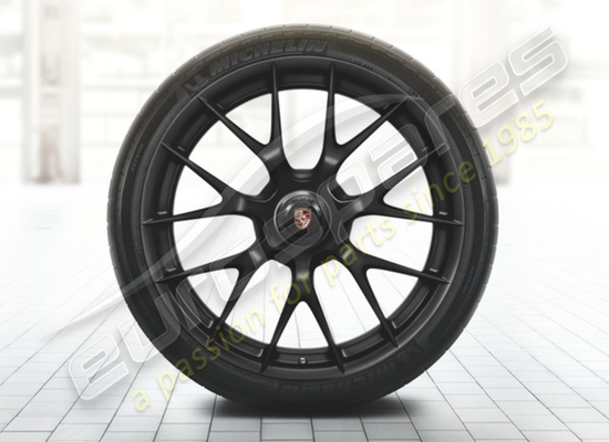 nuovo porsche 20/21 pollici set di ruote e pneumatici estivi in magnesio - verniciati in nero (satinato-lucido) codice articolo 91804460008