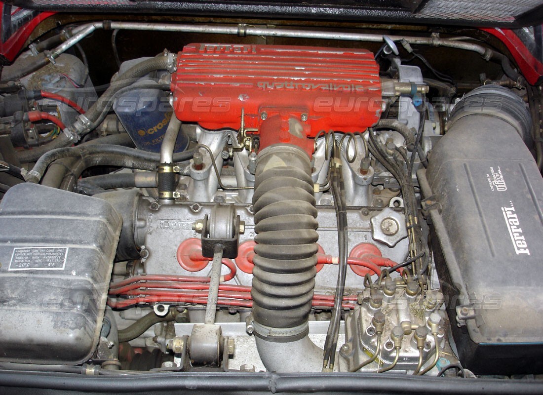 ferrari 308 quattrovalvole (1985) con 29,151 miles, in preparazione per lo smantellamento di #5