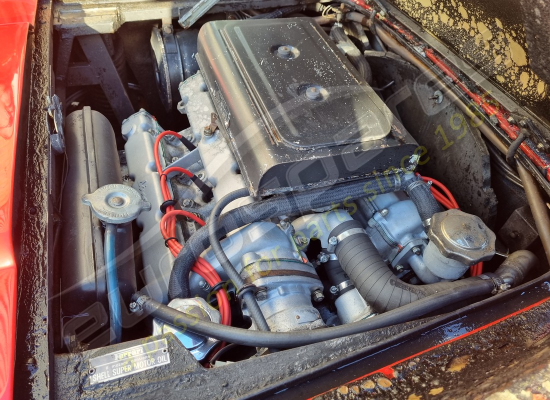 ferrari 246 dino (1975) con 58,145 miles, in preparazione per lo smantellamento di #28