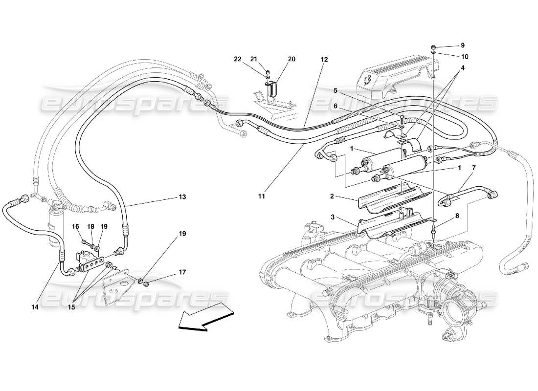 ferrari 456 m gt/m gta schema delle parti del sistema di raffreddamento del carburante: valido per usa my 2000 e cdn my 2000