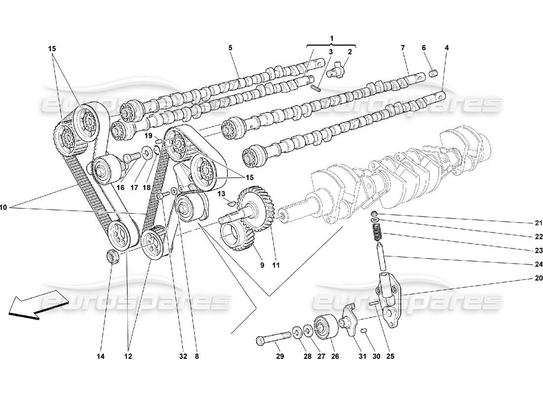 ferrari 550 maranello cronometraggio - controlli diagramma delle parti