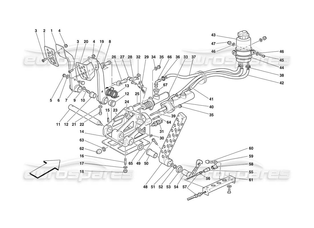 ferrari f50 gruppo pedale diagramma delle parti